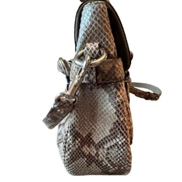 Coach Campbell Satchel Snakeskin Convertible Leather Shoulder Bag Purse - NWOT - Picture 7 of 14